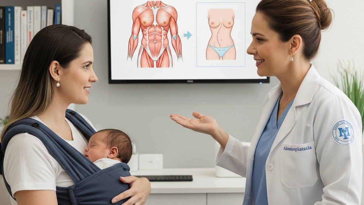Imagem de Abdominoplastia - Diástase Abdominal Pós-Parto: Relatos de Mães e a Abdominoplastia