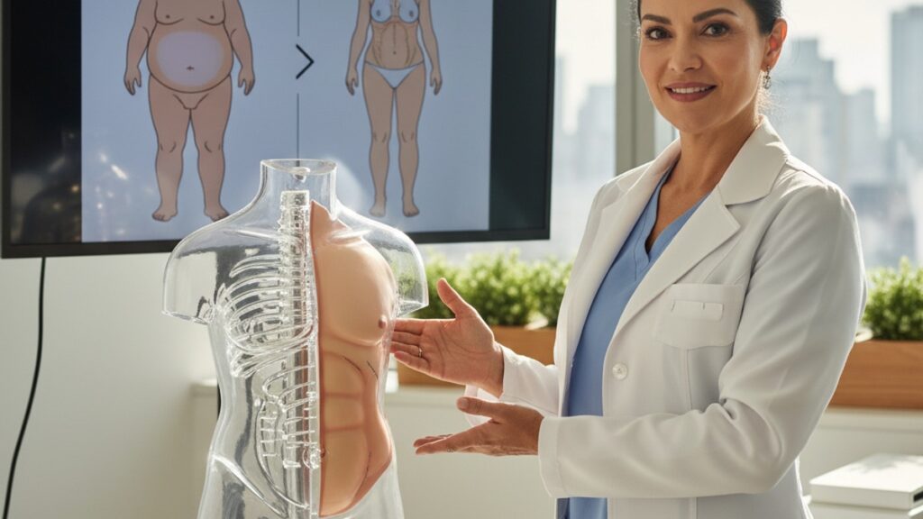 Imagem de Abdominoplastia - Abdominoplastia em Ex-Bariátricos: Desafios e Soluções Específicas