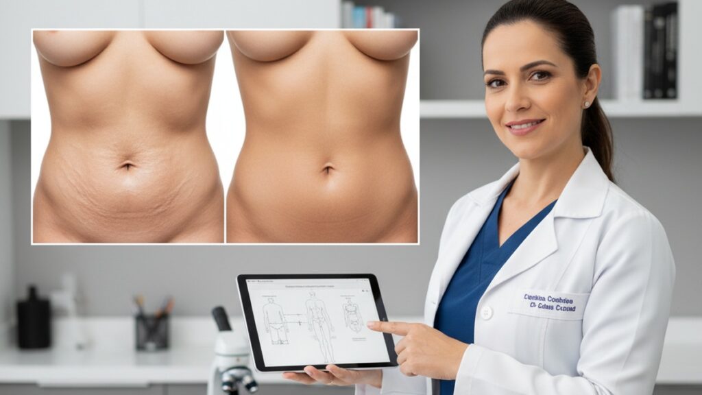 Imagem de Abdominoplastia - Caso complexo de abdominoplastia: análise detalhada de antes e depois