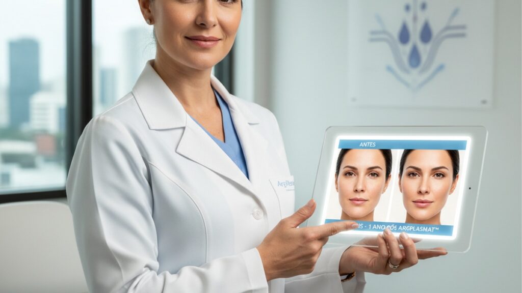 Imagem de Tecnologias - Evolução da Pele 1 Ano Após Tratamento com ArgPlasma