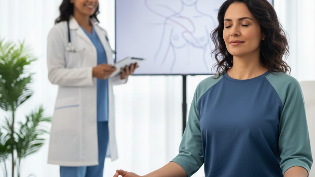 Imagem de Mamoplastia Redutora - Mamoplastia Redutora: O Impacto da Cirurgia na Prática de Meditação