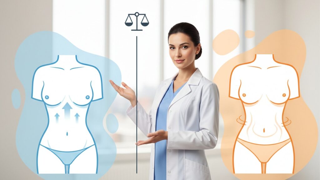 Imagem de Mamoplastia Redutora - Mamoplastia Redutora vs. Lipossucção: Qual a Diferença?